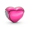 Pandora Romantična perla Kovinsko roza srce Moments 793337C03