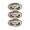 Ideal Lux - Komplet od 3 ugradne plafonske lampe 1xGU10/50W/230V