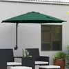 Vrtni suncobran Zelena 248 x 248 x 148 cm Poliester i čelik