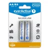 slomart EAV Polnilne baterije Ni-MH R6 AA 2000 mAh Silver Line, 2 kosa