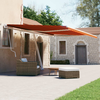 vidaXL Prostostoječa ročno zložljiva tenda 600x300 cm oranžna/rjava