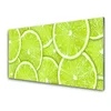tulup.si Slika na steklu Lime hrane kuhinja 120x60 cm 4 obešalnika