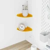 Lebdeća polica s policom s pohranom 2 pcs Žuta 15 x 15 x 2 cm