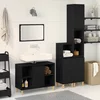 Set namještaja za kupaonicu 3 pcs Crna Konstruirano drvo