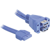 Delock USB 3.0 priključni kabel [1x USB 3.0 vtič 19 polni interno.- 2 x USB 3.0 vtič] 0,45 m mod