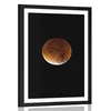 Plakat s paspartujem luna na nočnem nebu - 40x60 no frame