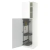 METOD Visoki element-ostava, bela/VOXTORP mat bela vertikalna ručka, 60x60x220 cm