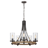 Quintiesse QN-ANGELO5 - Luster na lancu ANGELO 5xE27/60W/230V dekor hrast