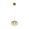 LED luster na sajli VASO LED/4W/230V, prečnik 18 cm, zlatna/zadimljena