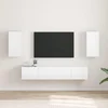 TV zidni ormar Zidne 2 pcs Sjajno bijelo 30 x 31 x 60 cm