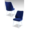 Hanah Home Set stolica Pufi, 48x90x43 cm, 2 komada, Tamnoplave