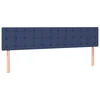 Vidaxl Box spring postelja z vzmetnico modra 200x200 cm blago