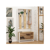 Hanah Home Stalak za hodnik Chester - belo, hrast
