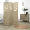 Homestyle4U Pregradna stena, 3-delni zložljiv paravan, 170x120x2,2 cm, bež
