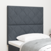 vidaXL Vzglavje Vzorec diamantnih blokov Temno Sivo 90 cm Samet