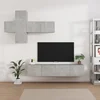 7-dijelni set TV ormarića siva boja betona konstruirano drvo