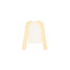 Bershka Majica rumena/bela