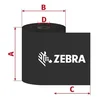 Zebra ZipShip 3400 trak, 60 mm x 450 m, TTR, vosek/smolo, D25/OUT