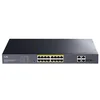 CUDI Gigabitni switch GS1020PS2 PoE+ 16port crni
