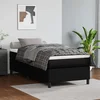 vidaXL Box spring postelja z vzmetnico črna 80x200 cm umetno usnje