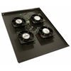 XtendLan Prezračevanje za razdelilnike ECO, vgrajene v omaro, globoki 800 mm, 4x ventilator, črno