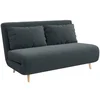Homestar Sofa postelja nastavljiv naslon za hrbet 141x90x81 cm temno siva
