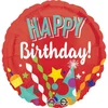 Amscan Balon iz folije Happy Birthday - rdeča