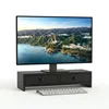 Northix Stojalo za monitor z 2 predaloma, črno MDF, 47 cm