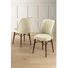 HANAH HOME Set stolica (2 dela) Nuna Cream Brown