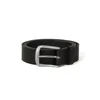 DIESEL Pas LOGO B-BASIC LEATHER BELT črn denim