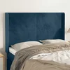 Uzglavlje s ušima tamnoplavo 147x16x118/128 cm baršunasto