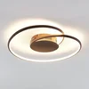 Lindby LED stropna svetilka Joline, premer 45 cm, rjavo-rdeča, kovina - Dnevna soba/jedilnica - Sodobni