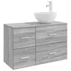Set namještaja za kupaonicu 2 pcs Siva Sonoma Konstruirano drvo