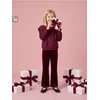 Sinsay - Pamučni crewneck duks sa ukrasnim karnerima - maroon