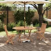 vidaXL Vrtnik Bistro Set 3 pcs Rjava Masivno teakovo les