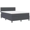 Vidaxl LED Box Spring Postelja Temno siva in bela 160 x 200 cm