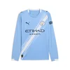 Mens Puma Manchester City 25/26 Long Sleeve Home Jersey, Blue, Size L, Sport