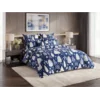 Posteljnina iz mikrovlaken INDIGO BLOOM modra Dimenzije posteljnine: 2 kom 70 x 90 cm | 200 x 220 cm