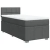 Vidaxl Box spring postelja z vzmetnico temno siva 100x200 cm blago
