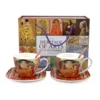 Komplet dveh porcelanastih skodelic Klimt 250 ml kot darilo
