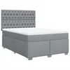 Vidaxl Box spring postelja z vzmetnico svetlo siva 140x200 cm blago