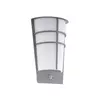 Eglo Breganzo 1 spoljna zidna lampa/2, led, 2x2,5w, srebrna/bela , sa senzorom
