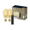 Komplet 2x LED prigušiva sijalica ST64 E27/7W/230V 2000-5000K CRI 90 Wi-Fi + daljinski DO-WiZ