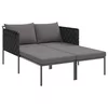 Ležaljka na suncu s jastukom Antracit 153 x 115 x 69.5 cm
