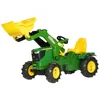 RT traktor John Deere z nakladalcem in napihljivimi gumami Rolly Toys