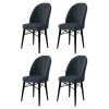 Hanah Home Set stolica Ritim, 44x96x42 cm, 4 komada, Antracit-crne