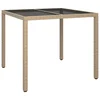 Stol za vrt Bež 90 x 90 x 75 cm poliratan