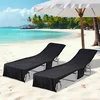 Ručnici za ležaljku 2 pcs Crna 210 x 75 cm Polyester i Polyamid