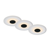 Briloner - Komplet 3x LED kupatilsko ugradno plafonsko svetlo LED/6W/230V IP44 crno