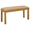 vidaXL Jedilna klop 95 x 32 x 45 cm Masivno hrastovo les Bež